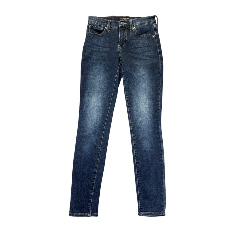 Lucky‎ Brand Ava Mid Rise Skinny Jeans Dark Wash Blue Womens Size 0 25 Regular